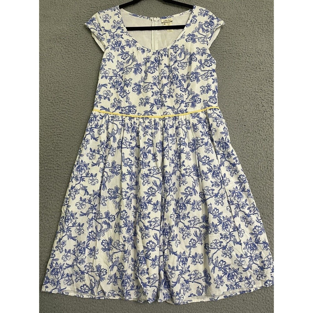 Floral Blue and White Dress